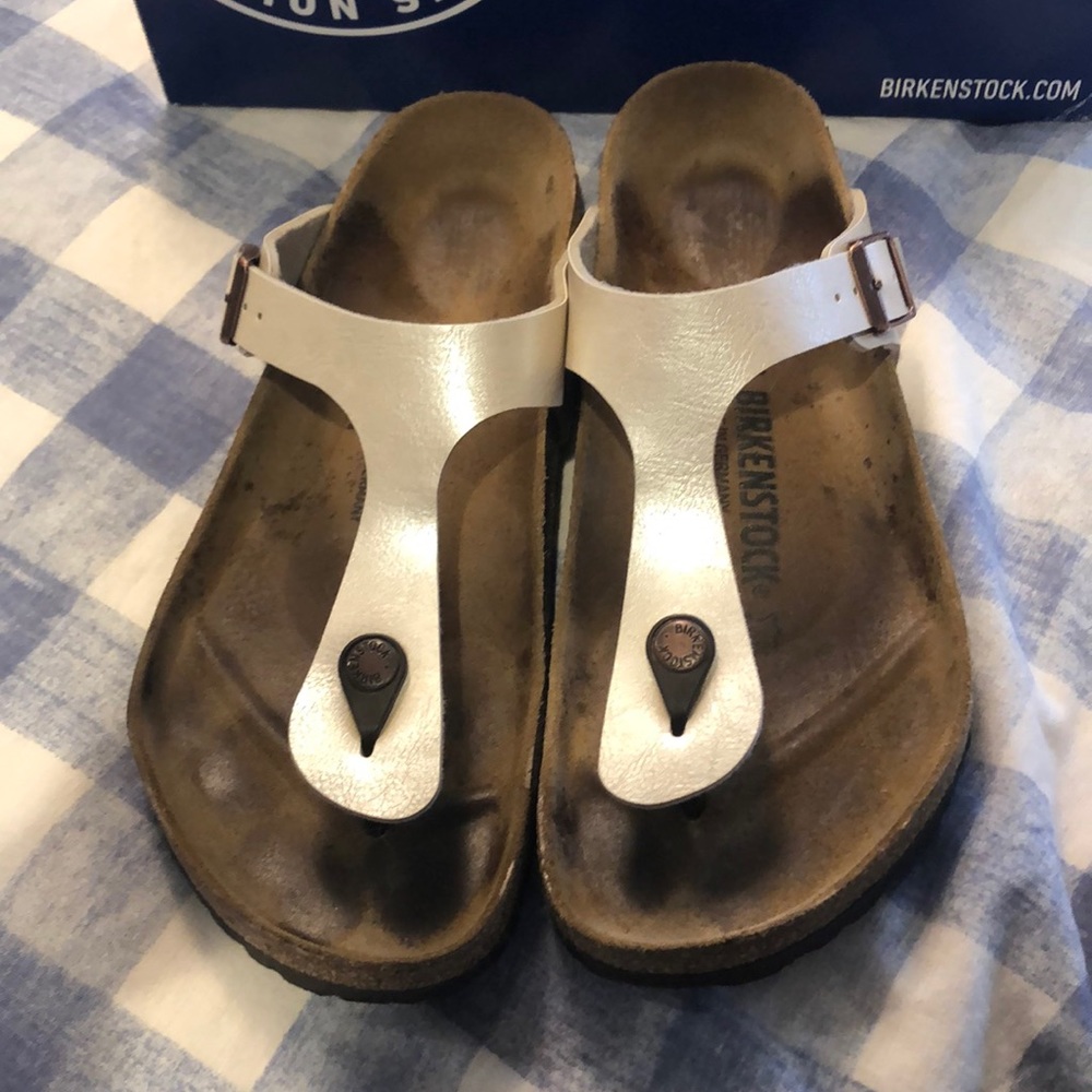 Birkenstock Gizeh Graceful Pearl White sandals
